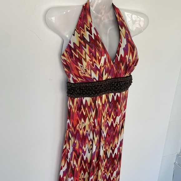 Sequin Hearts Red and Pink Halter Sundress - Picture 1 of 17